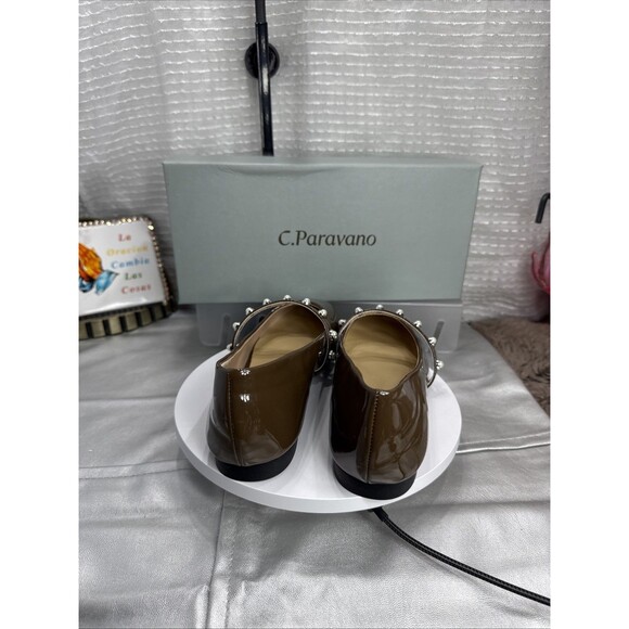 (E) C.Paravano Chocolate Patent Leather Mary Jane Ballet Flats*(Size Various) - Picture 4 of 11
